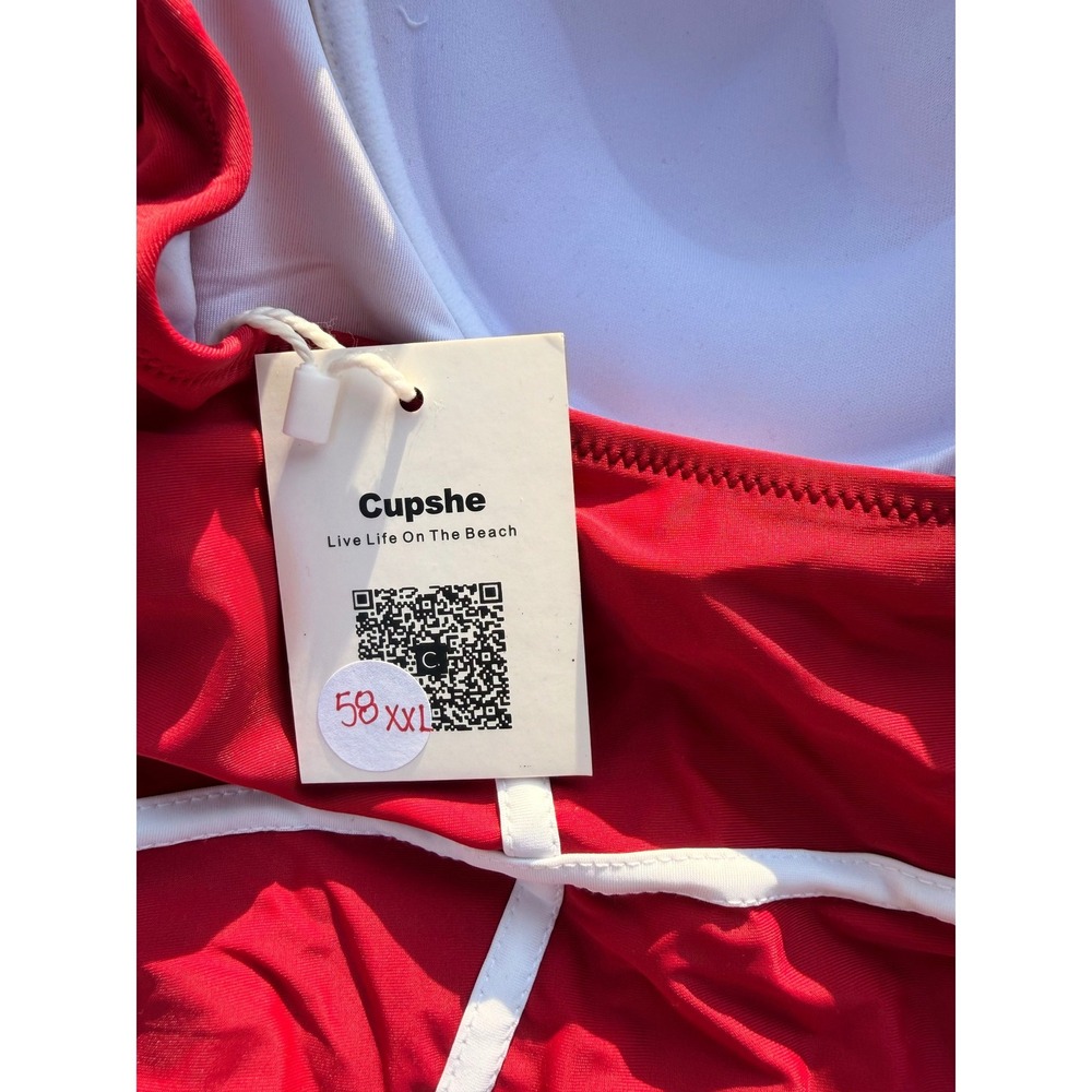 CUPSHE Red Bustier Structured One-Piece Swimsuit | NWT - SIZE XXL - Picture 8 of 9